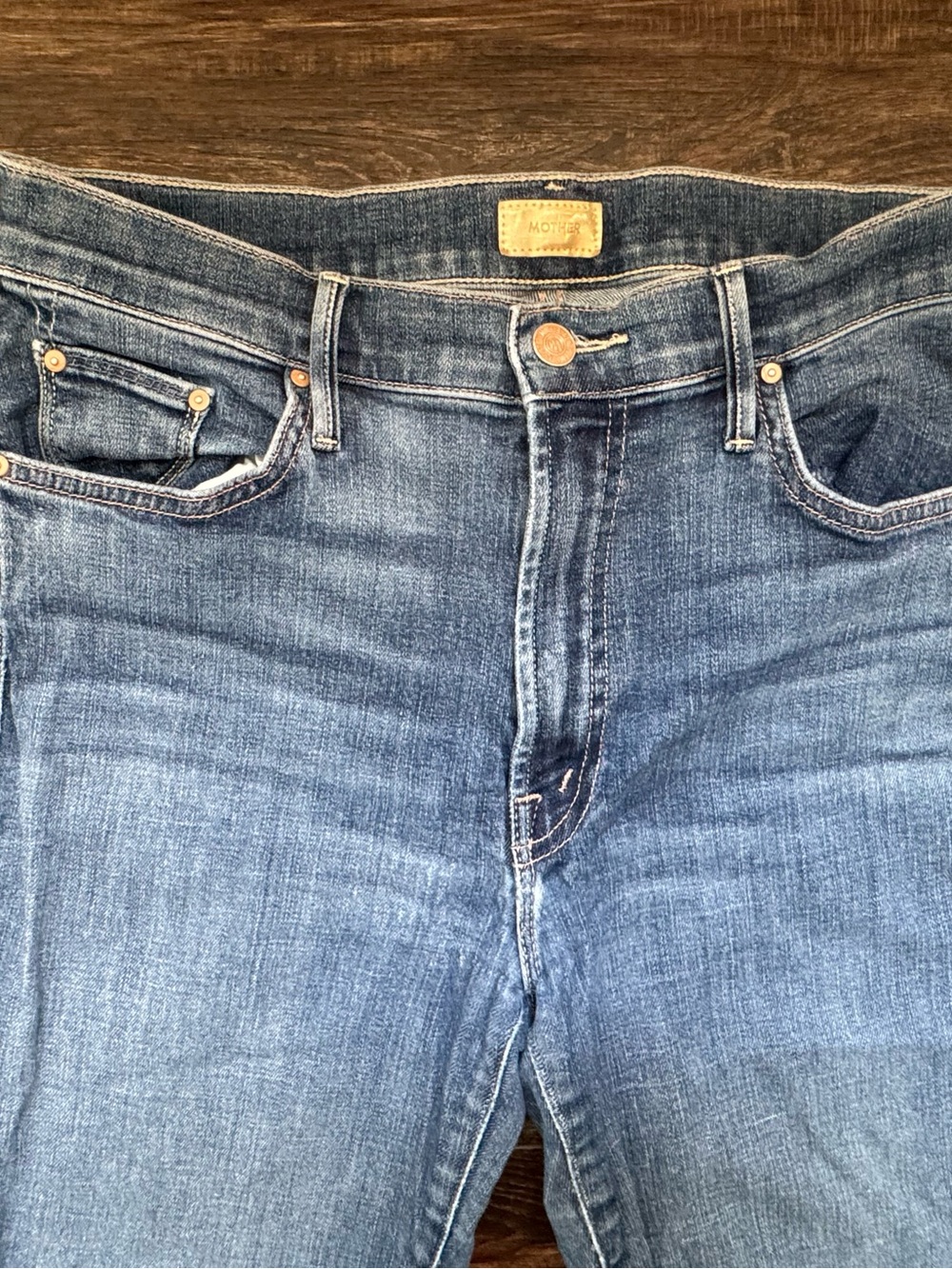 Mother Insider Crop Step Fray Straight Leg Size 31 - Picture 3 of 11
